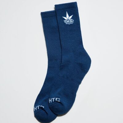 Tribes Crew Hemp Socks - Blue