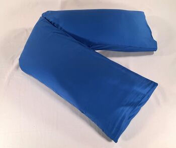 35 x 150 cm couverture bleu cobalt, satin organique, article 4153520 2
