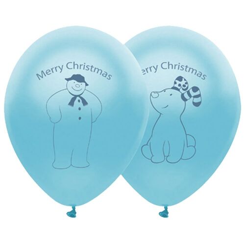The Snowman™ and The Snowdog Latex Balloons Pearlescent 2 Sided Print