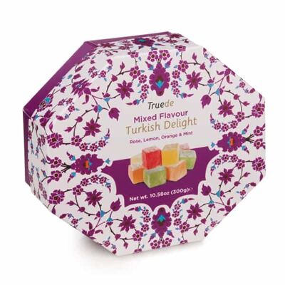 Mixed Flavor Turkish Delight (Rose, Zitrone, Orange, Minze)