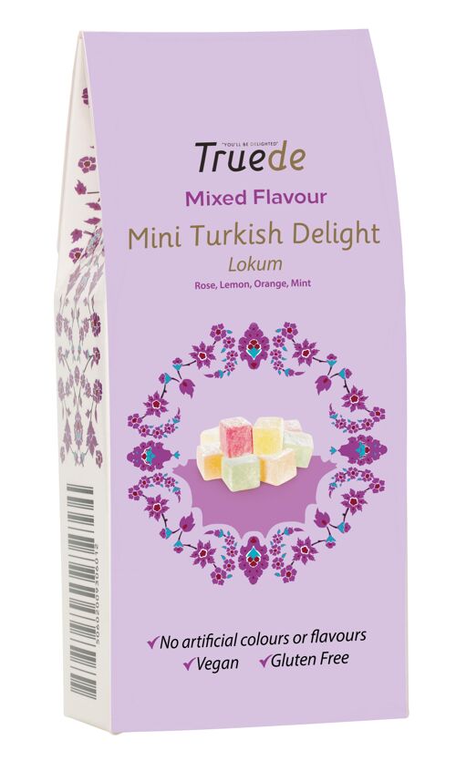 Mini Mixed Flavour Turkish Delight (Rose, Lemon,Orange,Mint)