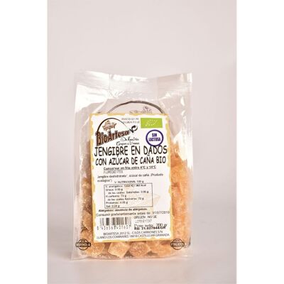DICED GINGER WITH ORGANIC CANE SUGAR 200GR