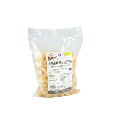 GINGER IN DICES WITH ORGANIC CANE SUGAR 1KG