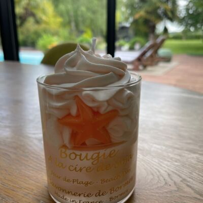 Chantilly scented beach day candle