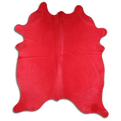 Cowhide Rug Dyed RED