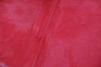 Tapis Peau De Vache Teinté ROUGE 2