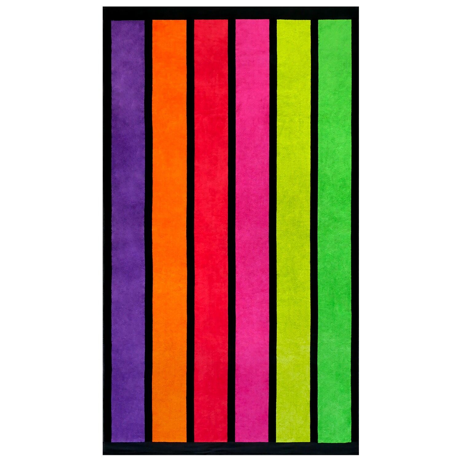 Happy Fresh Jacquard-Strandtuch aus Velours-Frottee, 100 x 175 cm, 470 g/m²