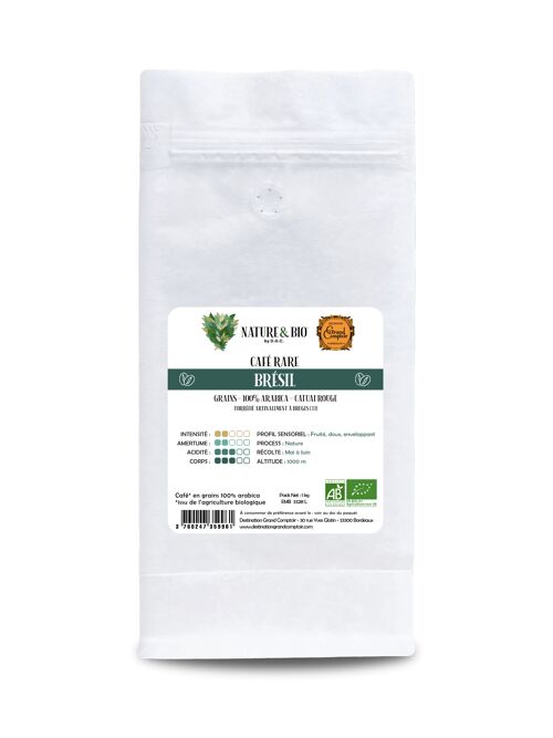 Café Rare Brésil Bio grain kg Nature&Bio By DGC