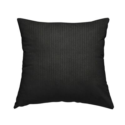 Polyester Fabric Pencil Thin Striped Black Pattern Cushions Piped  Finish Handmade To Order