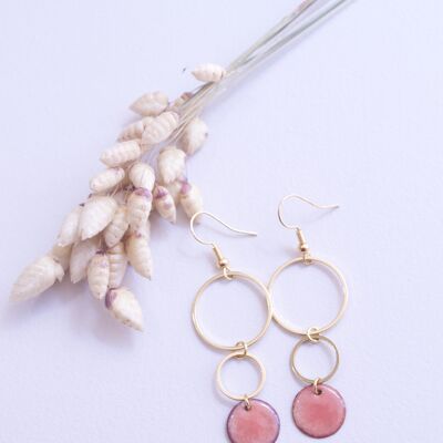 Antay - Round enamel earrings