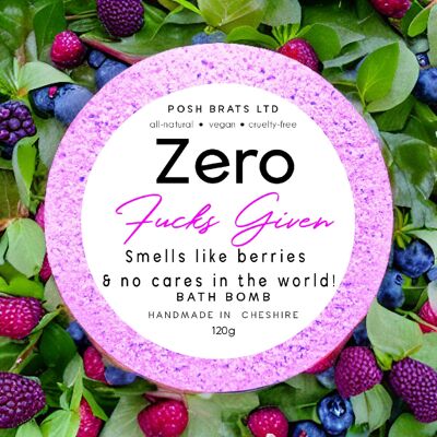 Zero Fucks Given Bath Bomb VEGAN