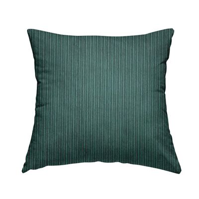 Polyester Fabric Pencil Thin Striped Teal Pattern Cushions Piped  Finish Handmade To Order