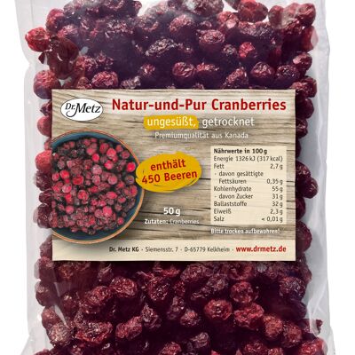 Natur-und-Pur Cranberries getrocknet und ungesüßt