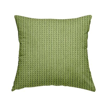 Polyester Fabric Plush Wave Ripple Lime Green Plain Cushions Piped  Finish Handmade To Order