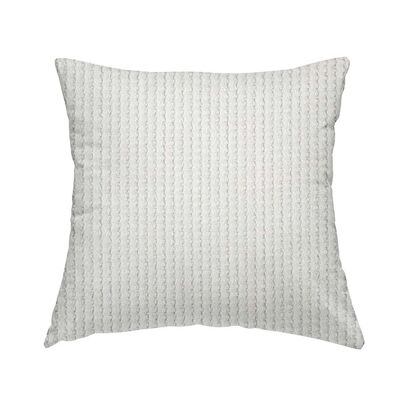 Polyester Fabric Plush Wave Ripple White Plain Cushions Piped  Finish Handmade To Order