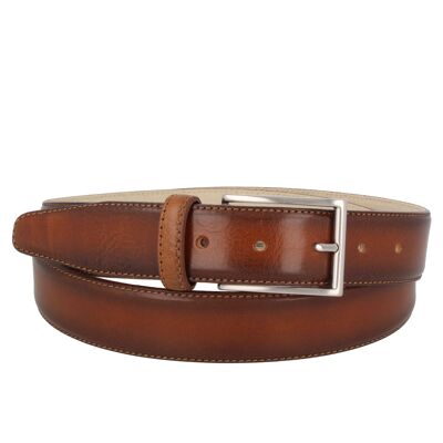Belt Men's Leather Cognac Brown Vacchetta