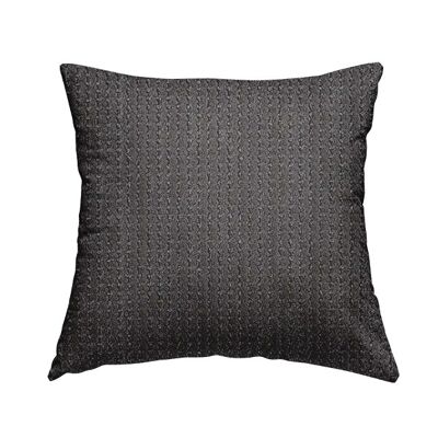 Polyester Fabric Plush Wave Ripple Charcoal Grey Plain Cushions Piped  Finish Handmade To Order