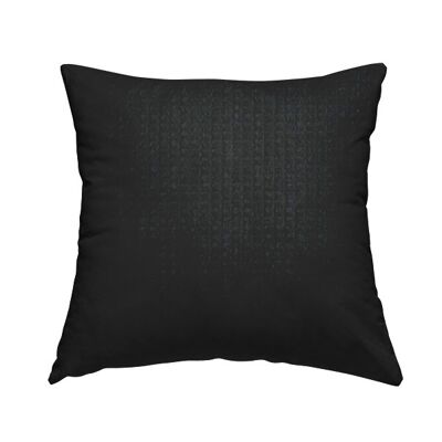 Polyester Fabric Plush Wave Ripple Black Plain Cushions Piped  Finish Handmade To Order