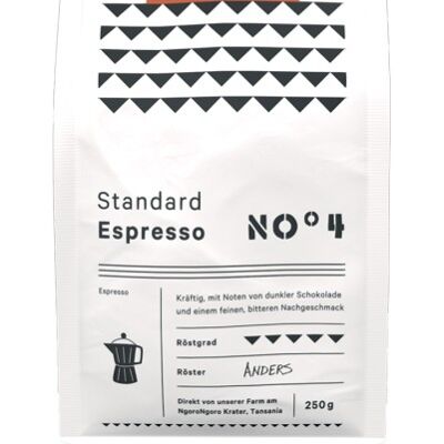 No. 4 espressos estándar