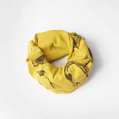 Pañuelo tubular reversible pingüino emperador - amarillo