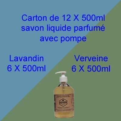 Carton 12 flacons 500ml Parfumé Panaché certifié Bio*