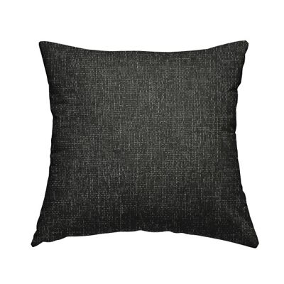 Chenille Fabric Hopsack Charcoal Grey Plain Cushions Piped Finish Handmade To Order