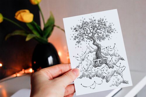 Bonsai Tree Themed Greetings Card | A6 | Soft-Touch Feel