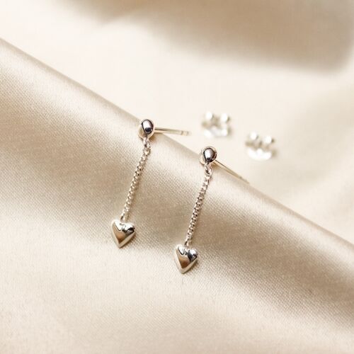 Aimée chain studs – heart silver