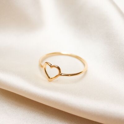 Rosetta Ring - feines Herz Gold