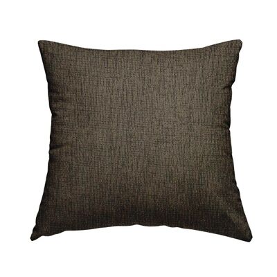Chenille Fabric Hopsack Brown Plain Cushions Piped Finish Handmade To Order