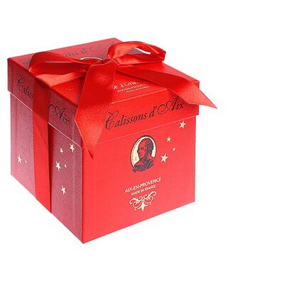 Luxury red cube box 20 calissons - Nature