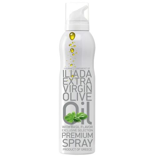 Huile d'Olive 200ml Spray ILIADA au Basilic