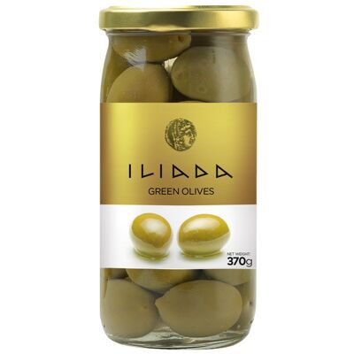 Greek Green Olives Jar 370g ILIADA / K
