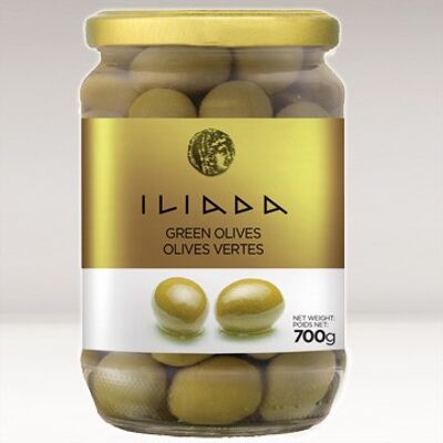 Griechische Grüne Oliven Glas 700g ILIADA / K