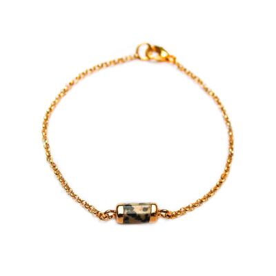 Melia Armband - Sechskant Bar Leopard Gold