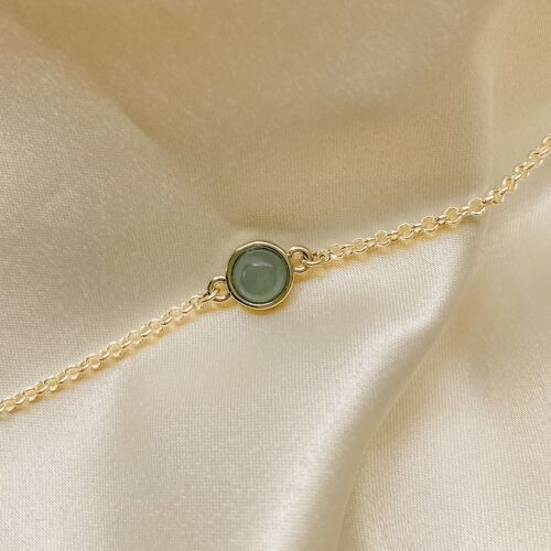 Livia bracelet - ocean green gold