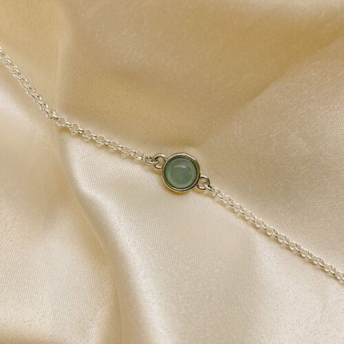 Livia bracelet - ocean green silver