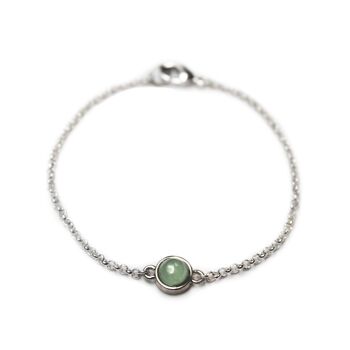 Bracelet Livia - argent vert océan 2