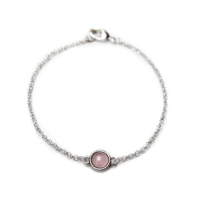 Livia bracelet - pink silver