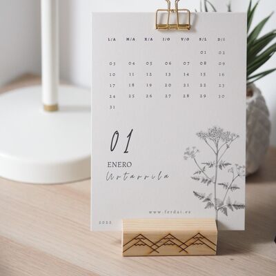 Calendario de escritorio minimalista 2022