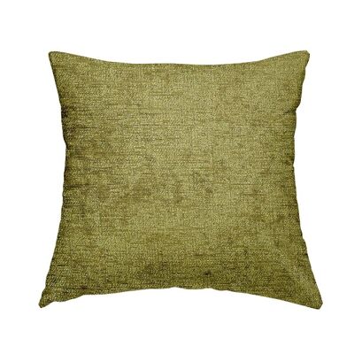Polyester Fabric Softy Shiny Lime Green Plain Cushions Piped  Finish Handmade To Order