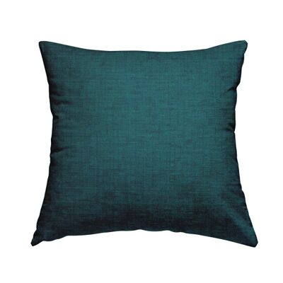 Polyester Fabric Softy Shiny Blue Teal Plain Cushions Piped  Finish Handmade To Order