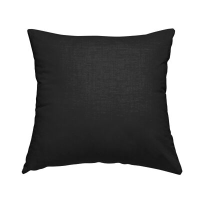Polyester Fabric Softy Shiny Black Plain Cushions Piped  Finish Handmade To Order