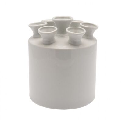 Tulip vase plain white cylinder