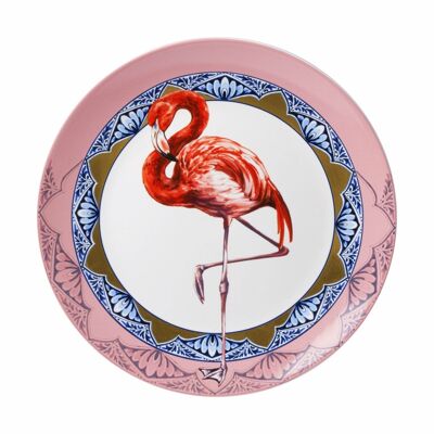 Wandbord Mandala flamingo - Heinen Delfts Blauw
