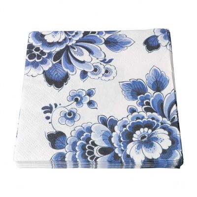 Napkins Flowers - Heinen Delft Blue