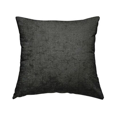 Polyester Fabric Softy Shiny Charcoal Grey Plain Cushions Piped  Finish Handmade To Order