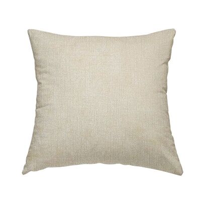 Polyester Fabric Softy Shiny Cream Plain Cushions Piped  Finish Handmade To Order