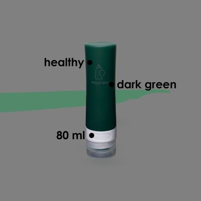 Flacon en silicone de 80 ml (Vert)