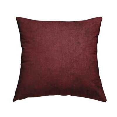 Polyester Fabric Softy Shiny Burgundy Red Plain Cushions Piped  Finish Handmade To Order